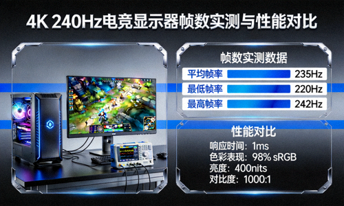 4K 240Hz电竞显示器帧数实测与性能对比